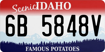 ID license plate 6B5848V