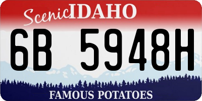 ID license plate 6B5948H