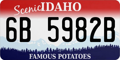 ID license plate 6B5982B