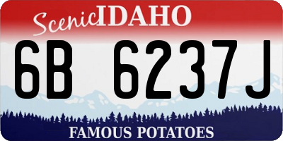 ID license plate 6B6237J