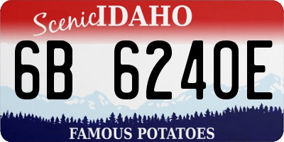 ID license plate 6B6240E