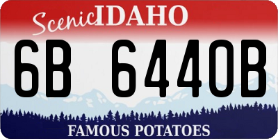 ID license plate 6B6440B