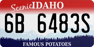 ID license plate 6B6483S