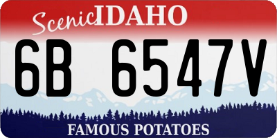 ID license plate 6B6547V
