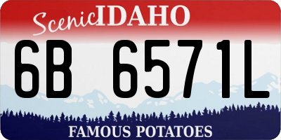 ID license plate 6B6571L