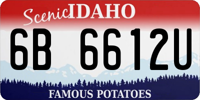 ID license plate 6B6612U