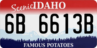 ID license plate 6B6613B