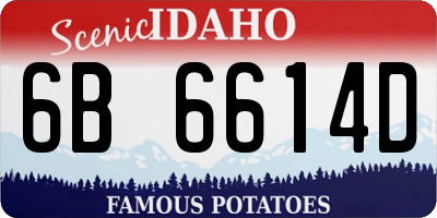 ID license plate 6B6614D