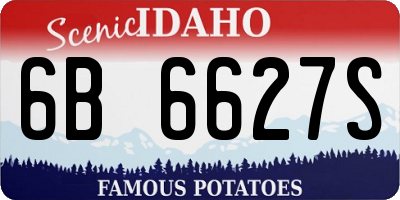 ID license plate 6B6627S