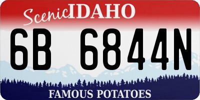 ID license plate 6B6844N