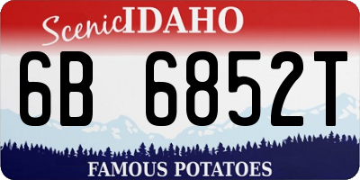 ID license plate 6B6852T
