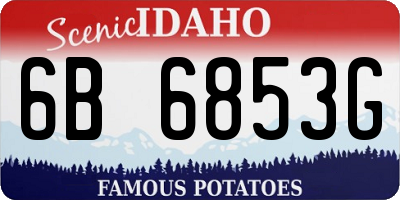 ID license plate 6B6853G