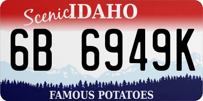 ID license plate 6B6949K