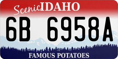 ID license plate 6B6958A