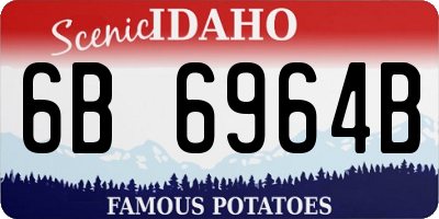 ID license plate 6B6964B
