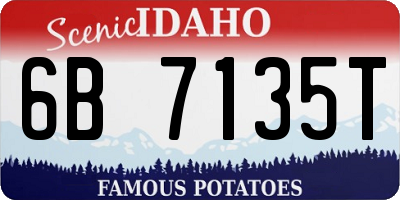 ID license plate 6B7135T