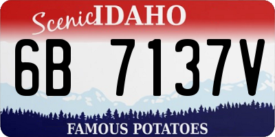 ID license plate 6B7137V