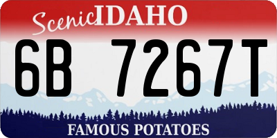 ID license plate 6B7267T