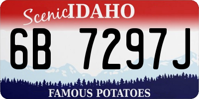 ID license plate 6B7297J