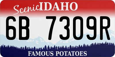 ID license plate 6B7309R