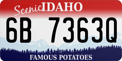 ID license plate 6B7363Q