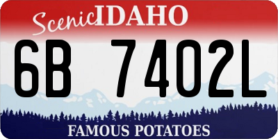 ID license plate 6B7402L