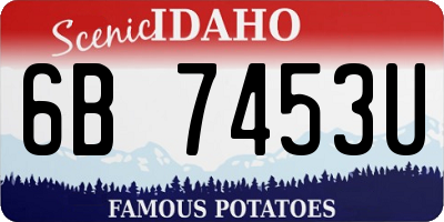 ID license plate 6B7453U