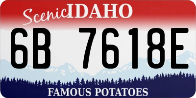 ID license plate 6B7618E