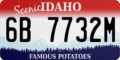 ID license plate 6B7732M
