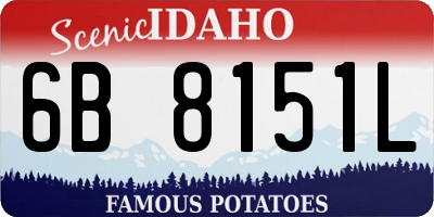 ID license plate 6B8151L