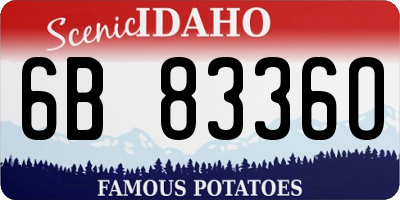 ID license plate 6B8336O