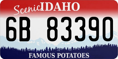 ID license plate 6B8339O
