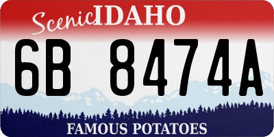ID license plate 6B8474A
