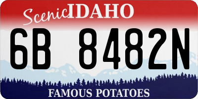 ID license plate 6B8482N