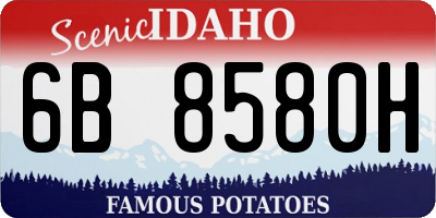 ID license plate 6B8580H
