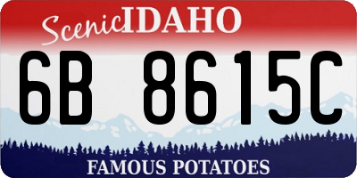 ID license plate 6B8615C