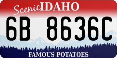 ID license plate 6B8636C