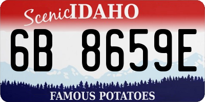 ID license plate 6B8659E