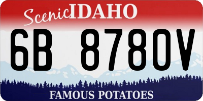 ID license plate 6B8780V