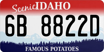 ID license plate 6B8822D