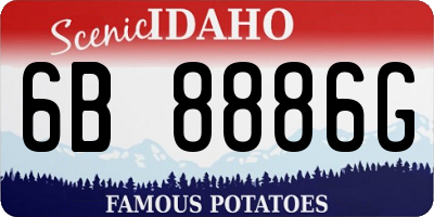ID license plate 6B8886G