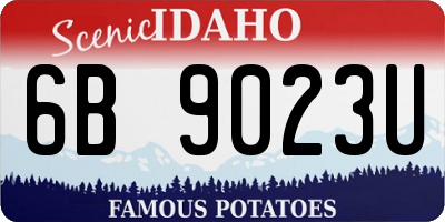 ID license plate 6B9023U
