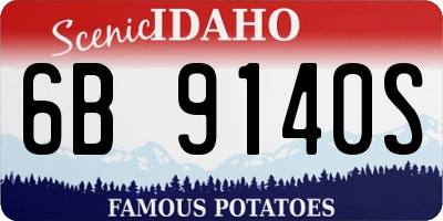 ID license plate 6B9140S