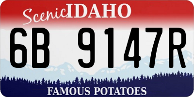 ID license plate 6B9147R