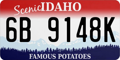 ID license plate 6B9148K