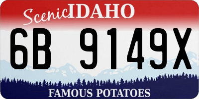 ID license plate 6B9149X