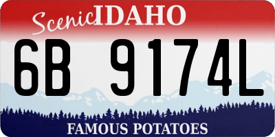 ID license plate 6B9174L