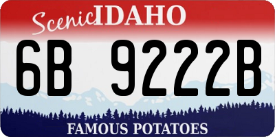 ID license plate 6B9222B