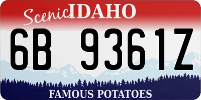 ID license plate 6B9361Z