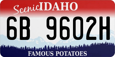 ID license plate 6B9602H